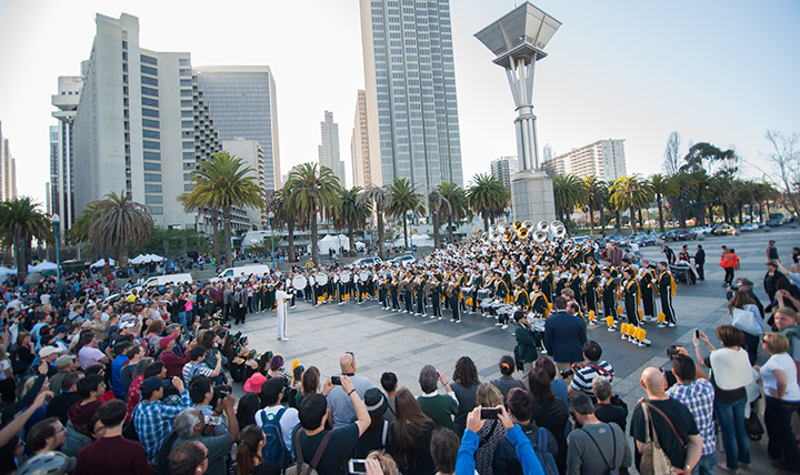 Mustang Band at Ferry Building in San Francisco