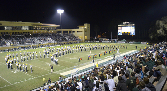 Mustang Band in Spanos Stadium